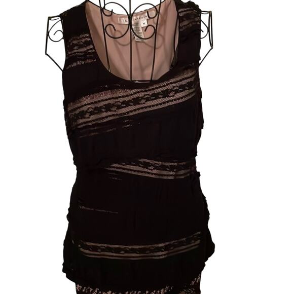 Max Studio Lace sleeveless Blouse Black M - Picture 1 of 7